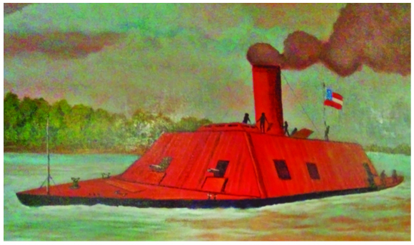 Painting of the CSS Arkansas by Bob Coleman