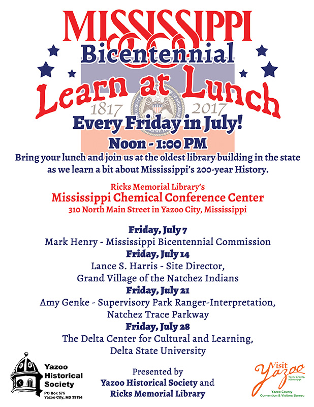 Mississippi Bicentennial “Learn at Lunch”